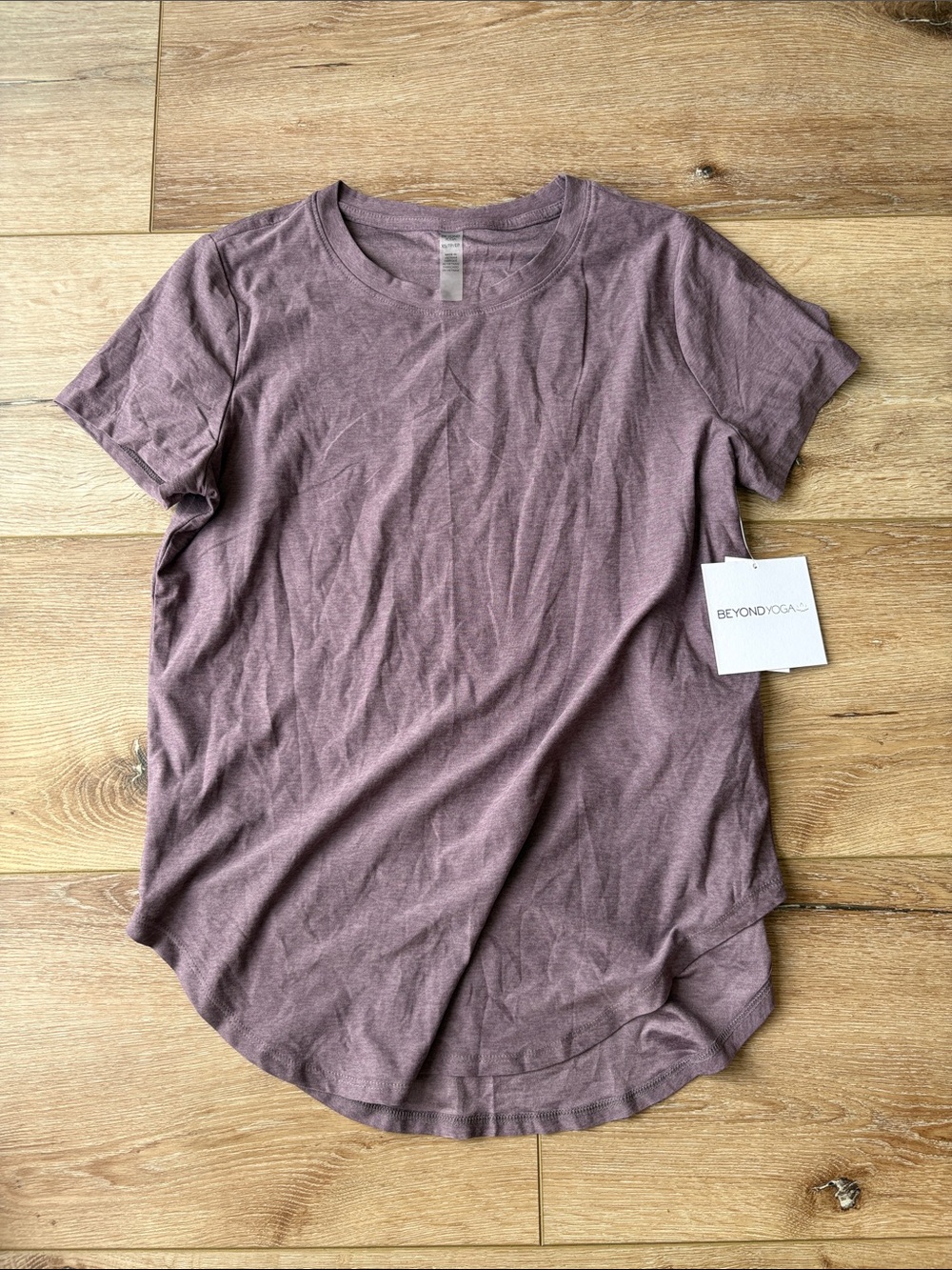 Beyond Yoga Mauve Crewneck Short Sleeve Tee